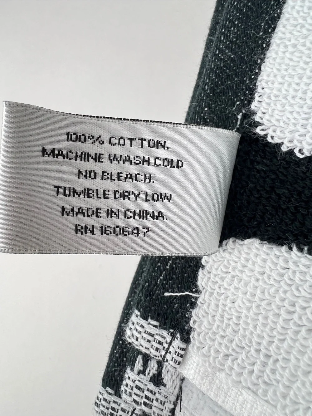 Truly Lou Black & White Cow Print Bath Towels Soft Velour Cotton 2 Pc NEW